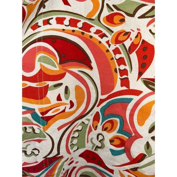 Women's Multicolor Geometric Print Jacket 3/4 Sleeve Size L - Picture 7 of 7